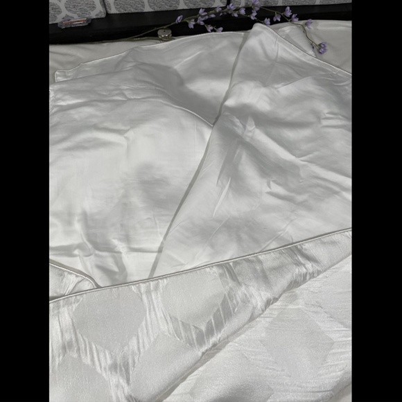 NEW $335 Hotel Collection Olympia [ Full/Queen ] Duvet Cover White‎ #D283 - Picture 5 of 11